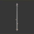 Sleek Silver Weapon Design With Red Accents And Decorative Details