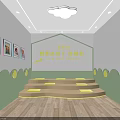 Bright Yiya Speech Oratory School Interior With Training Area Sofa Bookshelves Screen And Balloons