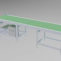 Industrial Conveyor Belt Equipment With Green Surface Metal Frame And Control Box For Production Line