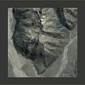 Breathtaking Natural Landscape Featuring Snow Capped Mountains Green Slopes And Flowing River Against Gray Background