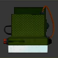 Green Industrial Portable Work Light With Adjustable Stand And Control Panel