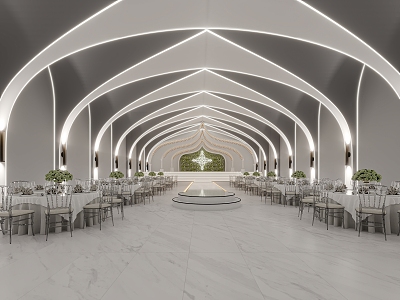 Modern Ballroom 3d model