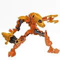 Smart Machine Orange Mechanical Structure With Movable Joints And Weapon Parts 3d model