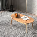 Modern Wooden TV Stand With Minimalist Design And Potted Plant Decorative Vase