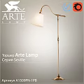 Elegant Arte Lamp Seville Floor Lamp With Golden Stand And White Lampshade