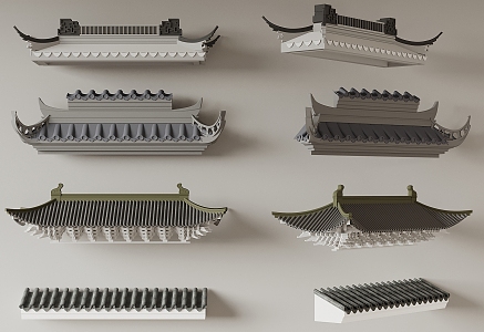 Chinese eaves 3d model