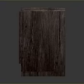 Dark Wooden Storage Cabinet with Glass Paneled Doors and Natural Grain Design