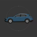 Blue Luxury Sports SUV With Sleek Exterior Design And Alloy Wheels