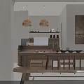 Warm Wabi Sabi Open Home Lounge With Archway Wooden Tea Table And Wall Projection Screen