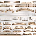 Assorted Wooden Landscape Bridge Designs Featuring Curved And Straight Shapes With Railings