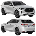 White Mazda SUV Front And Rear View