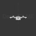 Intelligent Robot With Gray White Body And Red Accents Standing On Black Background
