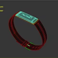 Black Simple Fabric Wristband With Strap Design For Daily Casual Clothing Accessory