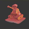 WALL·E Movie Character Figure With Yellow Body Tracked Chassis Round Eyes And Extended Arm