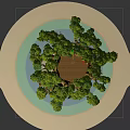 Enchanting Treehouse Design With Large Tree Roots Staircase Slide And Green Leaves