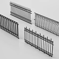 Black Iron Railings With Ornamental Details And Various Decorative Designs