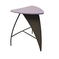Modern Purple Conical Stool With Metal Frame And Fan Shaped Seat