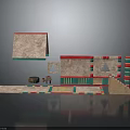 Festive Christmas Themed Household Items With Decorative Gift Boxes And Tree Ornaments