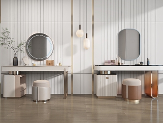 Modern Light Luxury Home Dressing Table 3d model