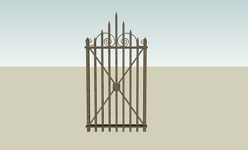 Jane European Gate Iron Gate 3d model