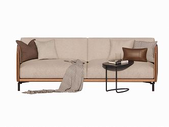 Modern double sofa 3d model