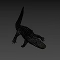 Realistic Crocodile 3D Model With Detailed Scales And Open Mouth