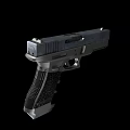 Modern Black Tactical Pistols With Textured Grip Sleek Body And Different Angles 3d model