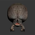 Game Film Monster Character With Large Head Rough Skin Sharp Teeth Insect Legs