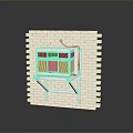 Wall Mounted Computer Enclosure With Grilled Front Panel On White Brick Wall