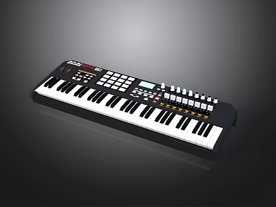 Professional Electronic Keyboard With Full Size Keys Control Panel And Digital 3d model