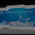 Blue Background Wall With New Pattern And Star Element For New Future Era 3d model