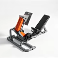 Professional Leg Press Exercise Equipment With Black Orange Frame And Adjustable Seat