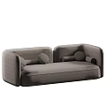Modern Comfortable Double Seater Fabric Sofa With Soft Decorative Pillows For Cozy Living Room