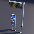 Traffic Signpost Displaying Street Names and Directional Information with Adjacent Information Board