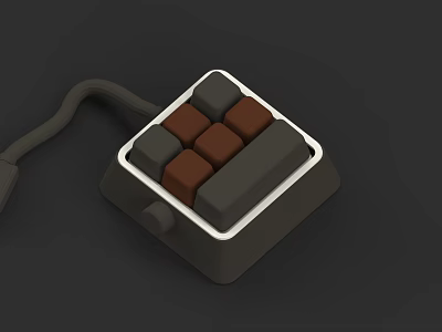 Cartoon mini game keyboard electronic products technology 3d model