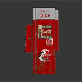 Red Coca Cola Vintage Vending Machine With Classic Design And Brand Logo