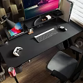 Modern Gaming Computer Workspace With Monitor Tablet Keyboard Mouse And Game Controller
