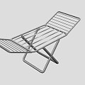 Modern Metal Folding Chair With Striped Seat And Minimalist Design