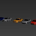 Luxury Modern Cars With Various Colors Different Styles In Indoor