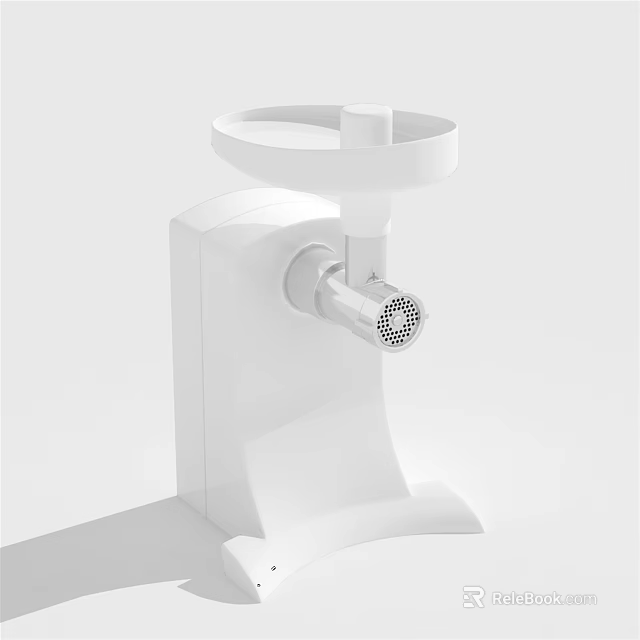 White Electric Meat Grinder Kitchen Appliance For Home Use With Modern Design 3d model 