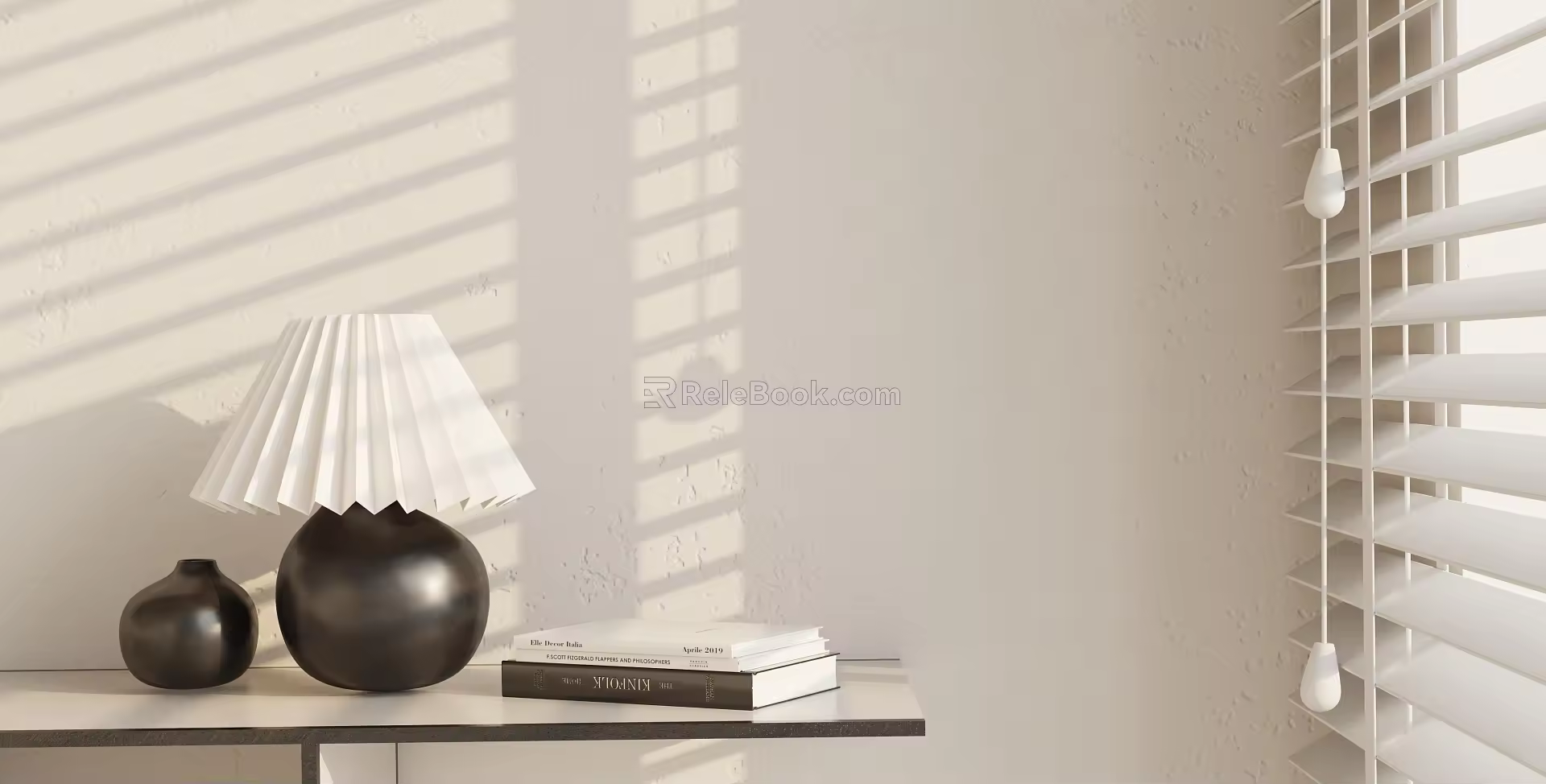 Modern table lamp ornaments combination 3d model
