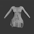 Gray Knitted Cardigan With Bow Detail Asymmetrical Ruffle Hem And Long Sleeves