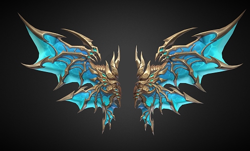 Flying Wings 2 Cartoon Wings 3d model