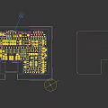 Aerial View Of Complex Building Floor Plan With Multiple Rooms And Corridors