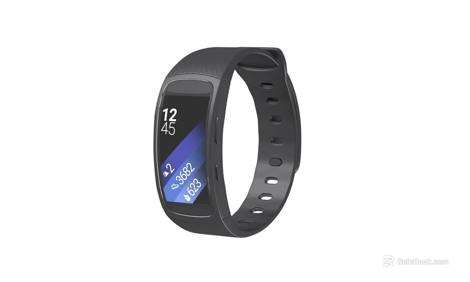 Smart Fitness Tracker With Time Display Step Counter And Calorie Tracking Features 3d model 