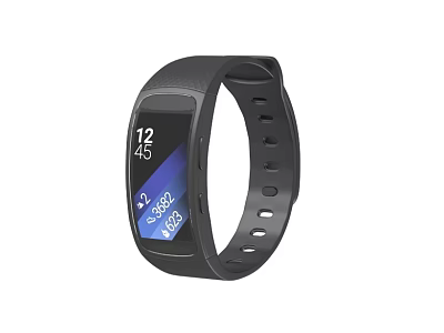 Smart Fitness Tracker With Time Display Step Counter And Calorie Tracking Features 3d model