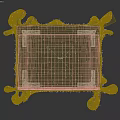 Brown Knitted Covered Stool With Textured Fabric Design For Home Furniture