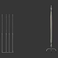Modern Metal Furniture Set With Coat Racks And Folding Room Divider