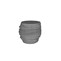 Gray Stacked Textured Circular Objects With Layered Design Structure
