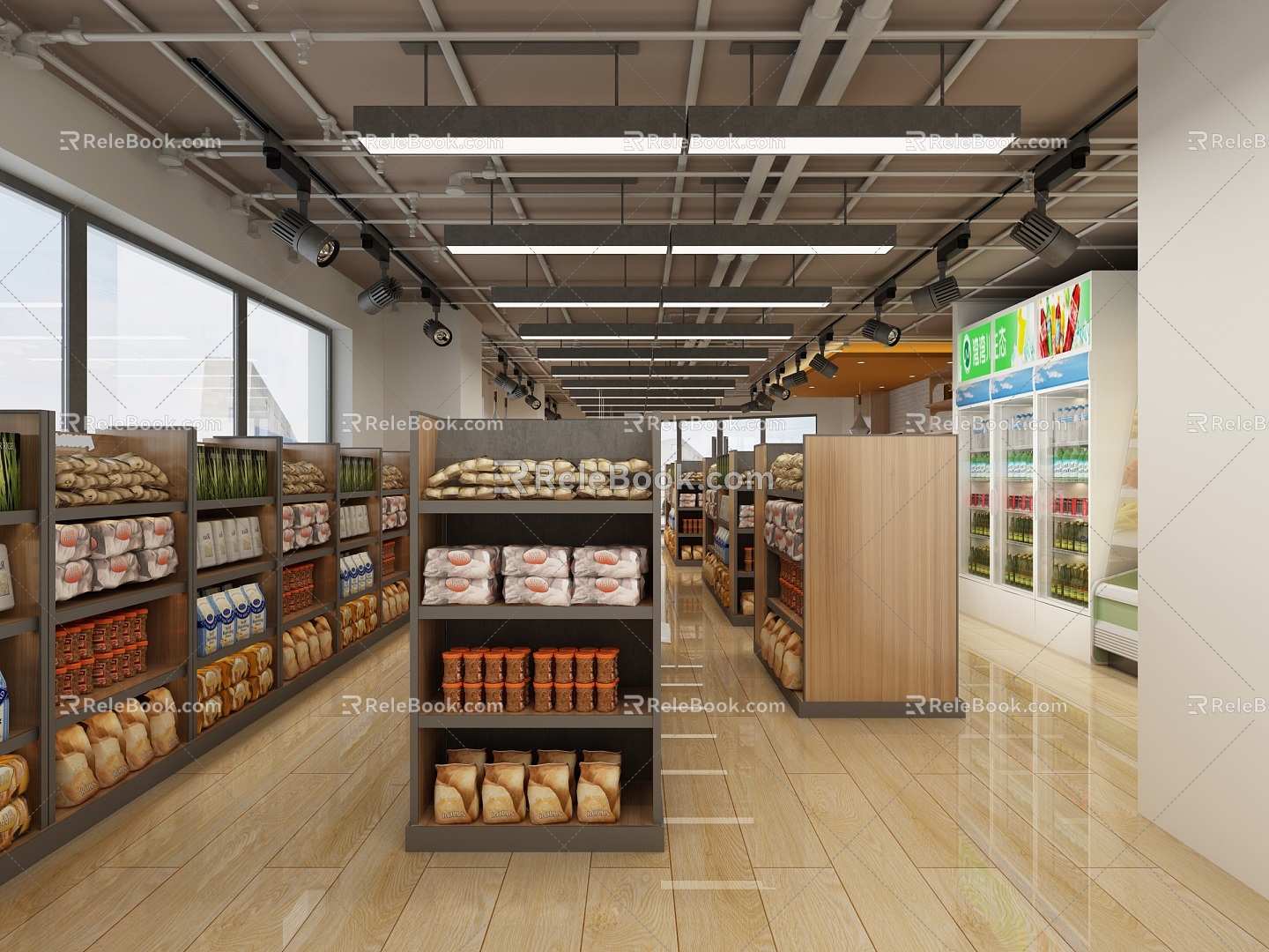 supermarket convenience store fruit store 3d model